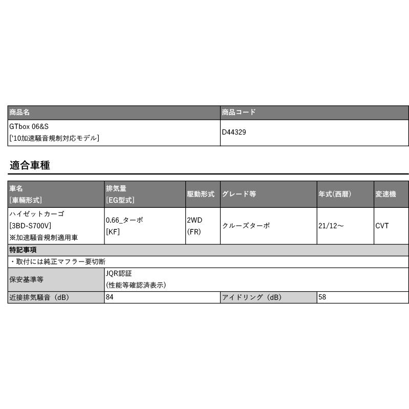 柿本_改]3BD-S700V ハイゼットカーゴ_2WD(KF / 0.66 Turbo_R03/12〜)用