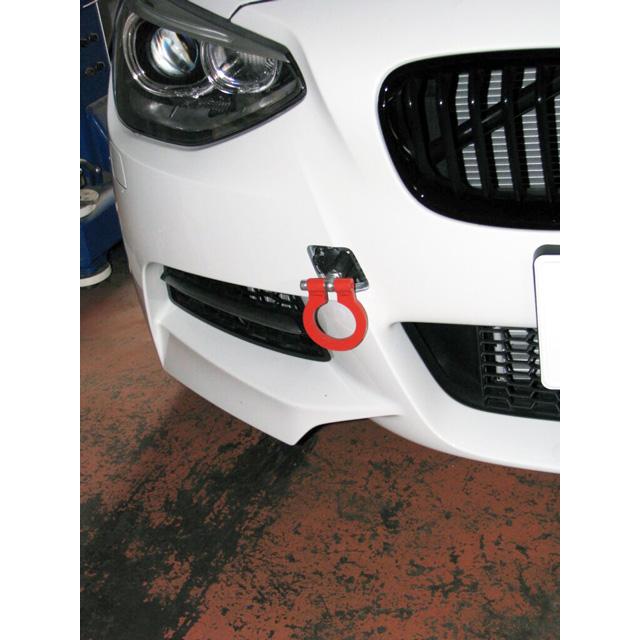 牽引フック]F20 BMW1シリーズ(フロント)用レーシングフック(可倒タイプ