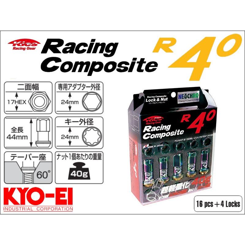 KYO-EI_Kics]レーシングコンポジットR40 M12×P1.25ホイールナット 