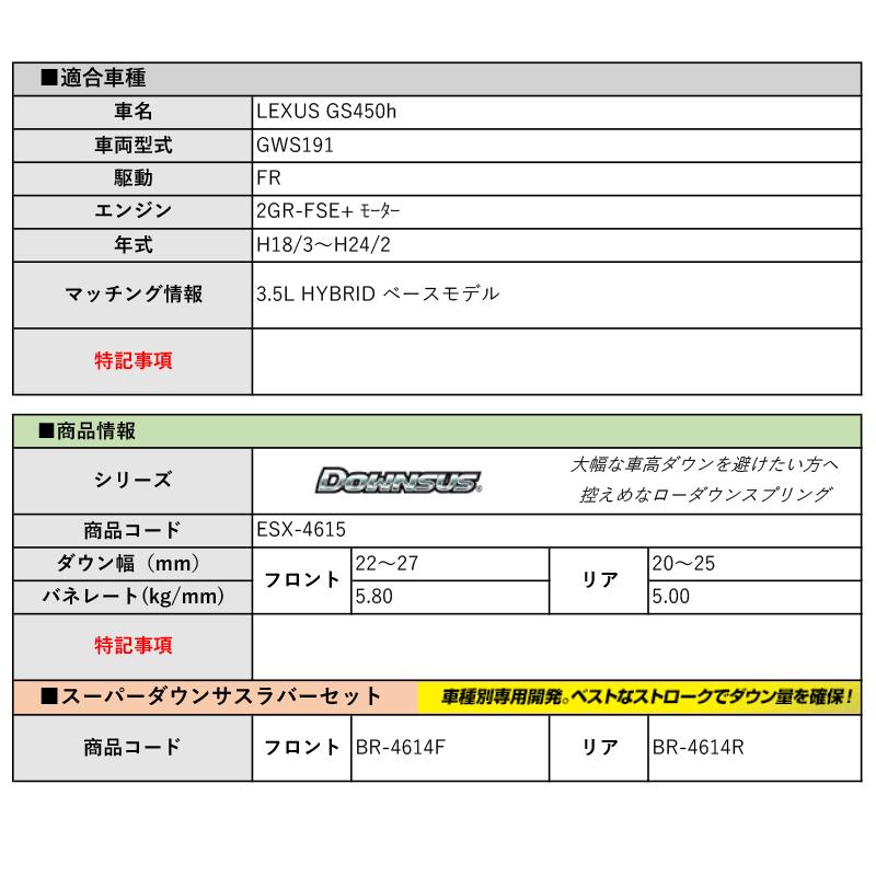 エスペリア]GWS191 レクサスGS450h_3.5L HYBRID ベースモデル(H18/3 