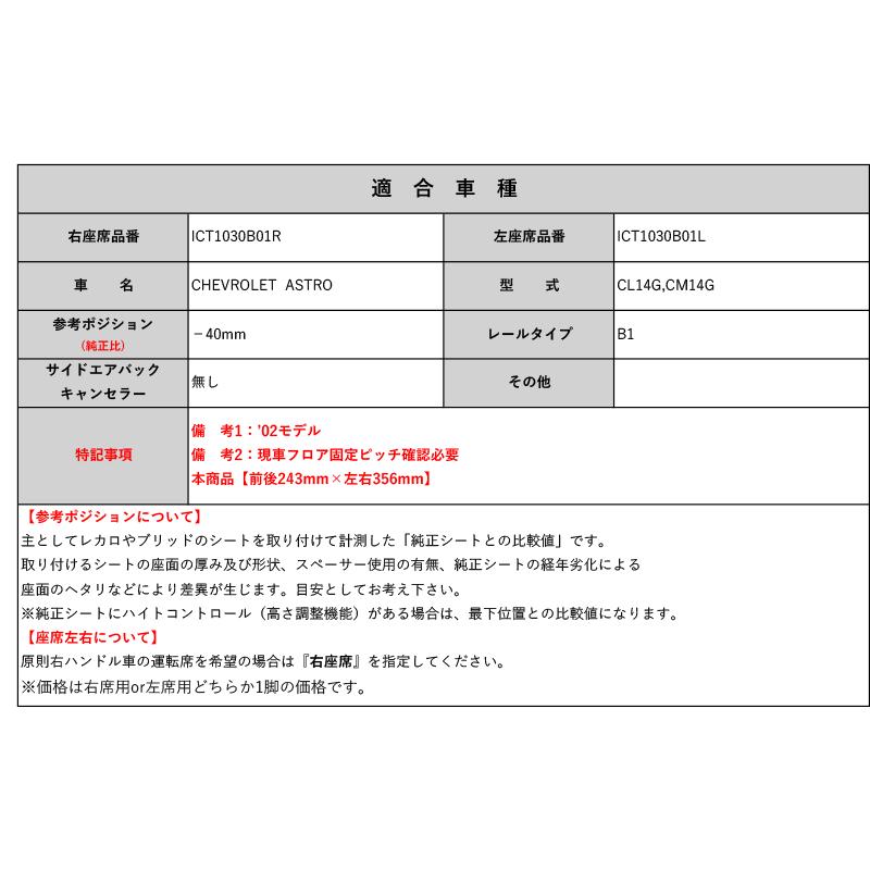 レカロAM19]CL14G,CM14G シボレー アストロ(