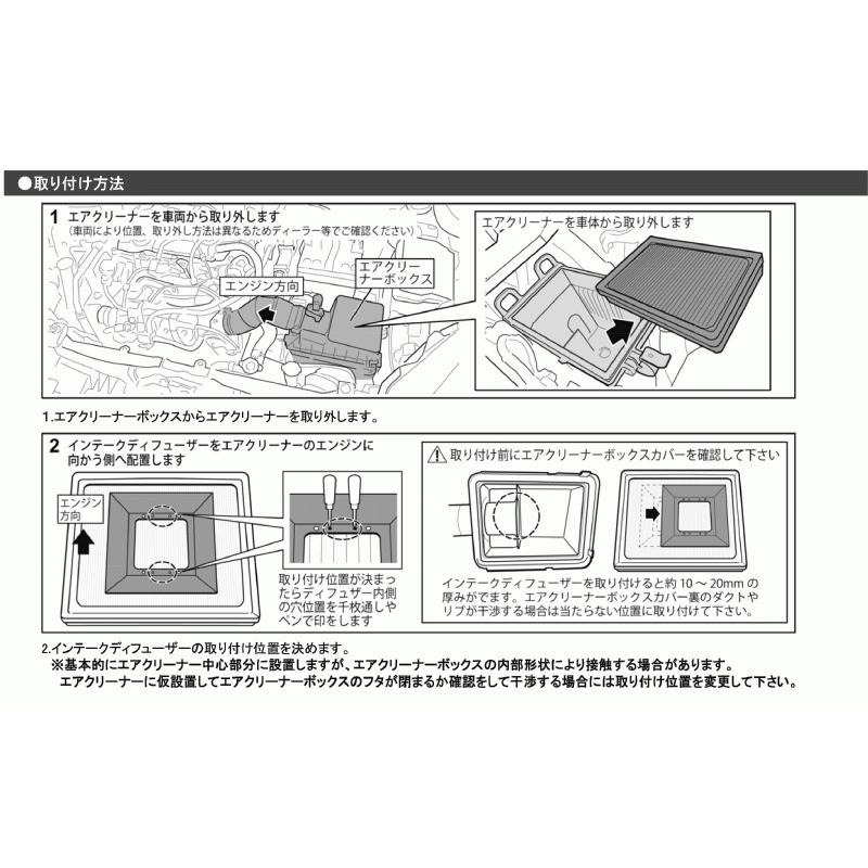 [シエクル  スイフトスポーツー用スタンダード＆トルクプレートインテークディフューザー純正エアクリーナー用