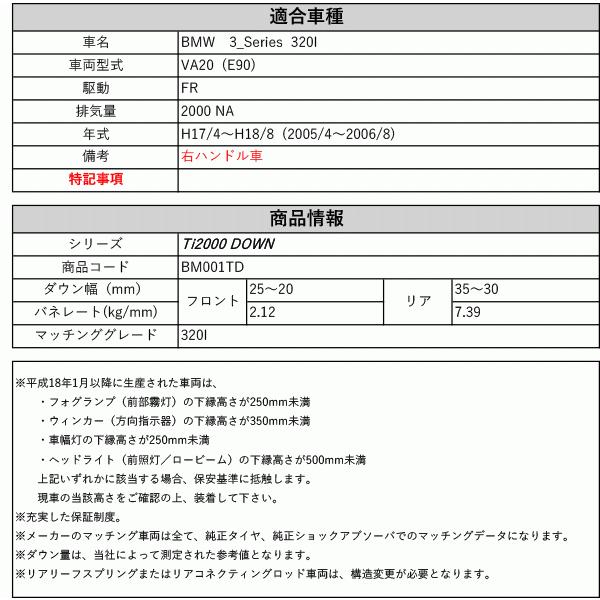 RS-R_Ti2000 DOWN]VA20(E90) BMW 3シリーズ_320I(2WD_2000 NA_2005/4