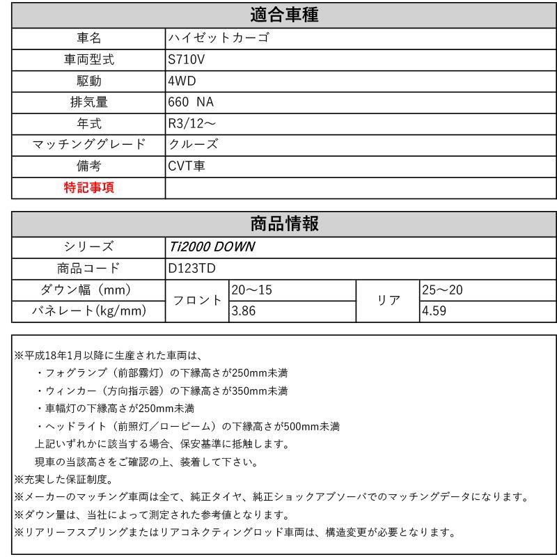 RS-R_Ti2000 DOWN]S710V ハイゼットカーゴ_クルーズ_CVT車(4WD_660