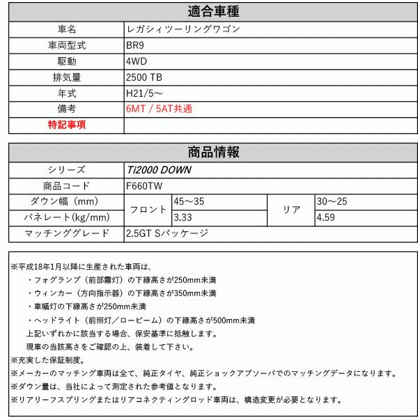 RS-R_Ti2000 DOWN]BR9 レガシィツーリングワゴン_2.5GT Sパッケージ