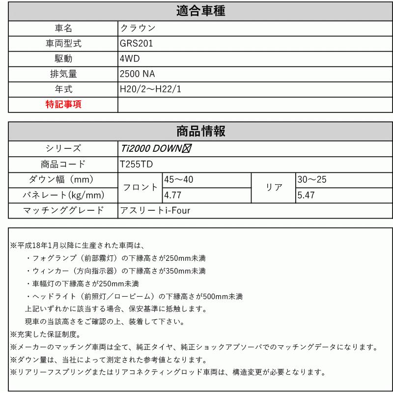 RS-R_Ti2000 DOWN]GRS201 クラウン_アスリートi-Four(4WD_2500 NA_H20