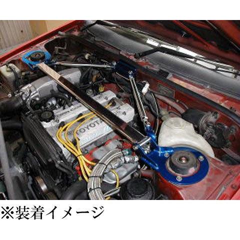 剛性]AE86 カローラレビン(フロント)用トライアングルタワーバー 