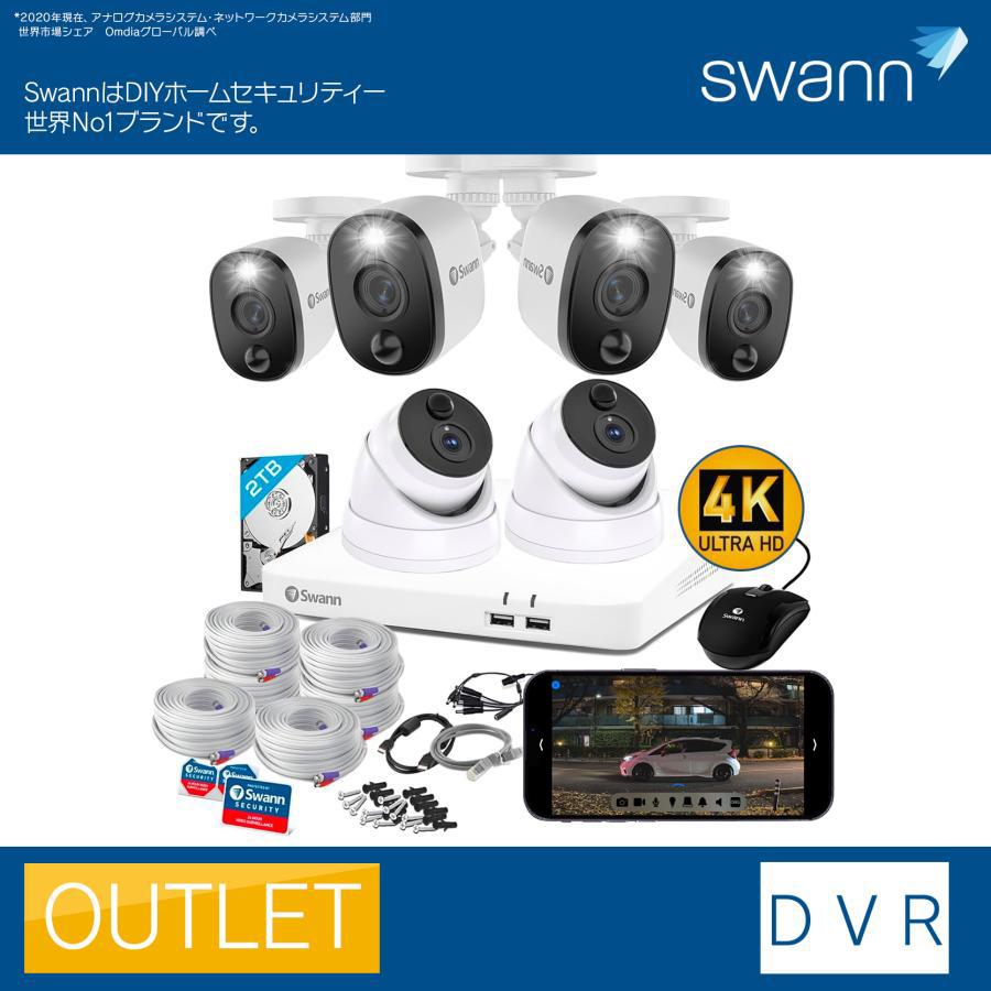 未開封 Swann スワン セキュリティカメラ カメラ4台セット 警告ライト Amazon.co.jp: 【日本正規代理店】Swann セキュリティカメラ 4CH DVR