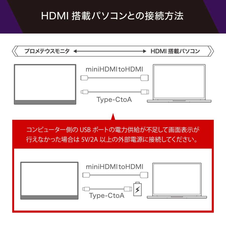 モバイルモニター 17インチ プロメテウスモニター ブルーライトカット ノングレア IPSパネル 2年保証 UQ-PM173FHDNT | PROMETHEUS | 12