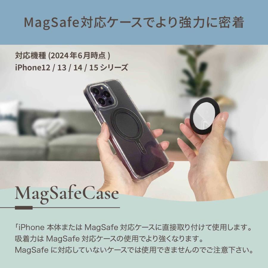 MagSafe対応リング MigMag Mirror 鏡 手鏡 化粧直し スマホリング マグネット着脱 MagSafe 充電 スマホスタンド マグセーフ MIMG-04DP/MB/DB/DW |  | 03