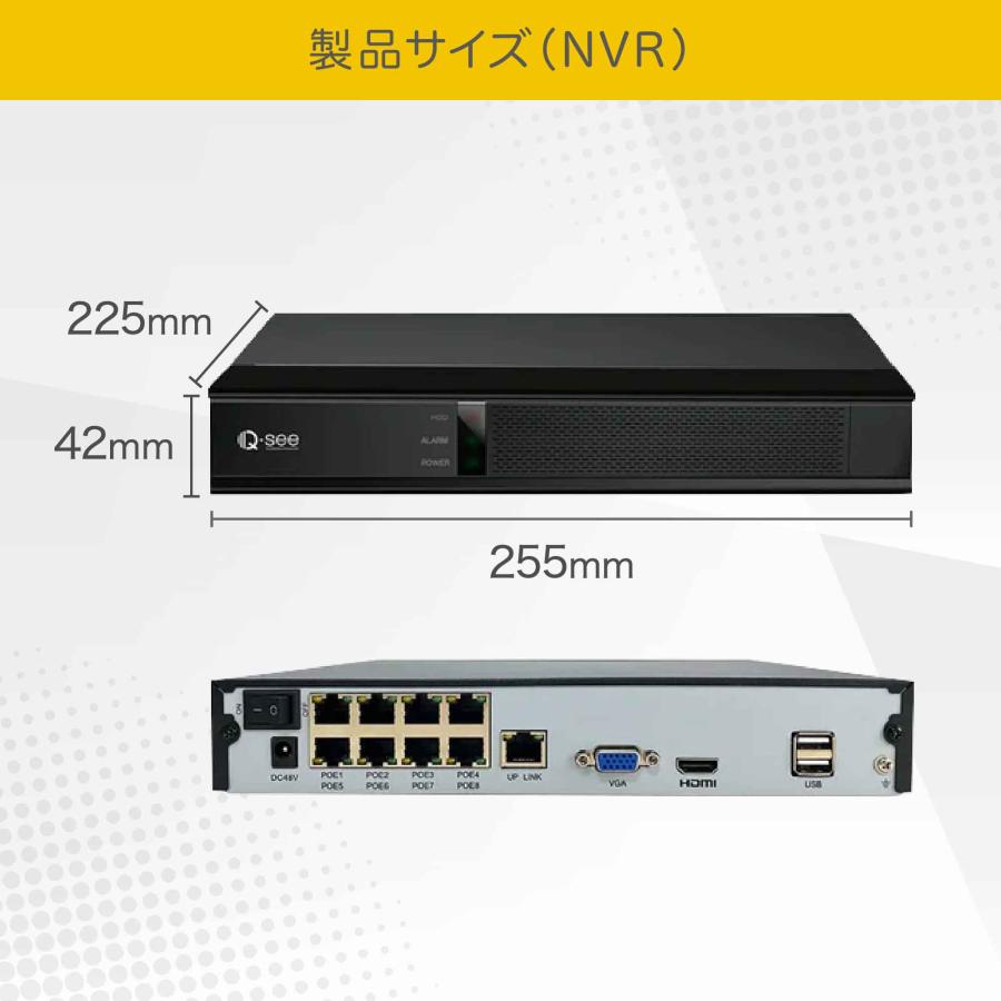 OOSSXX POE 防犯カメラ NVR レコーダー セキュリティ 8CH 4K/8.0 Megapixel PoE NVR Recorder – OOSSXX