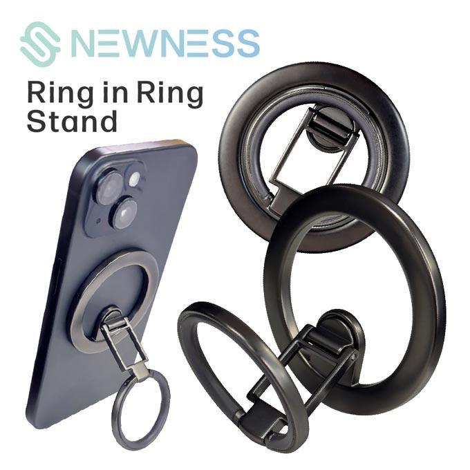 NEWNESS Ring in Stand MagSafe対応 スマホリング スタンド 360度回転