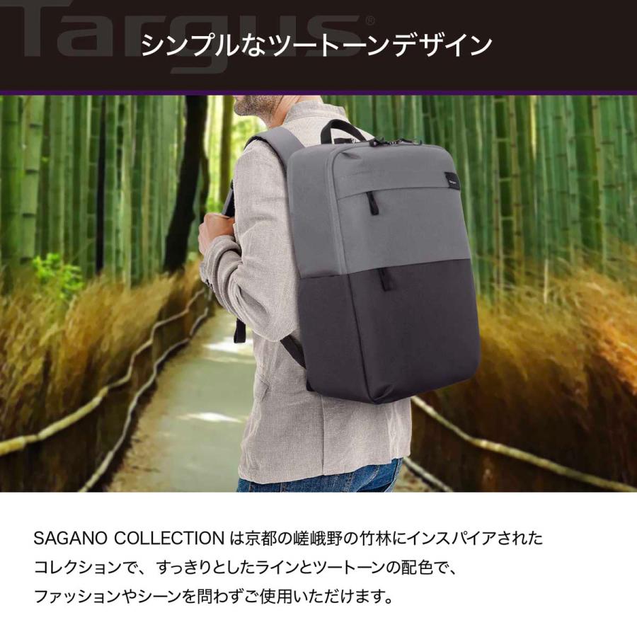 Targus バックパック メンズ Sagano EcoSmart Travel Backpack ノートPC収納 カジュアルバック TBB634GL TBB63402GL Targus バックパック メンズ Sagano EcoSmart Travel Backpack ノート