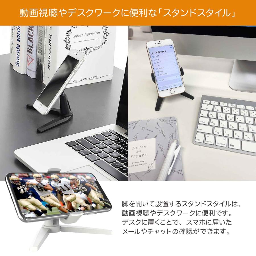 「スタンドスタイル」「壁掛けスタイル」で使えるスマホスタンド「Fanta Stick Arm mini」 |  | 03