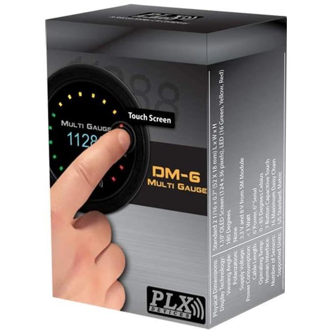 PLX DM-6 52mm タッチスクリーン マルチゲージ 吸気 排気 空燃比系
