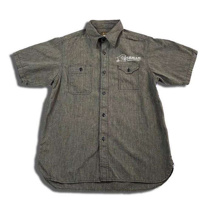 CUSHMAN クッシュマン 25431 MIX CHAMBRAY WORK SHIRT ダークグレー 