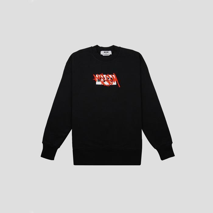 口コミ Msgm エムエスジーエム 3140mm13 Msgm Wロゴ スウェット トレーナー ブラック メンズ 長袖 プルオーバー プリント クルーネック 21年秋冬 送料無料 売り出し割引 Superavila Com