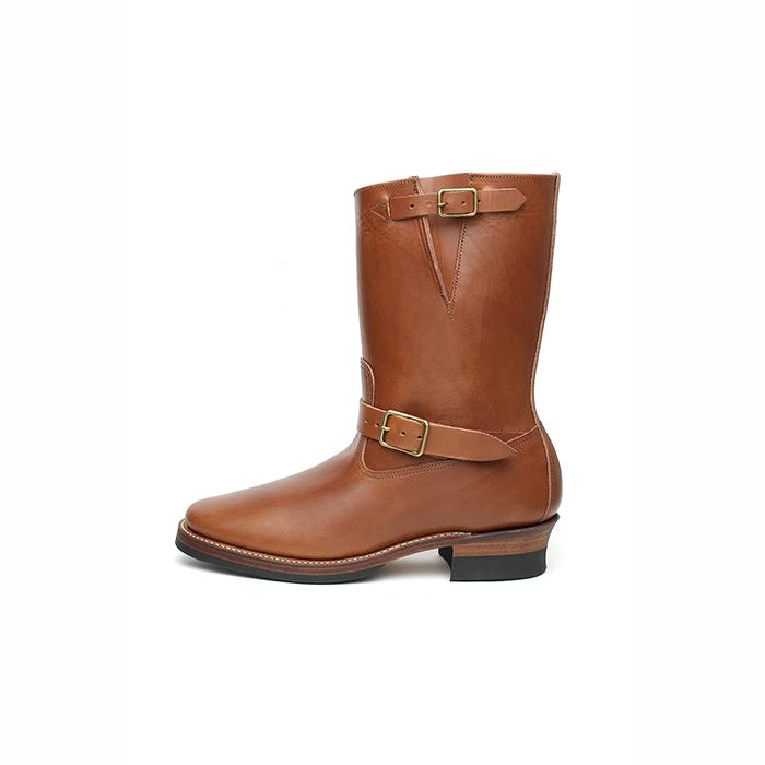 BILTBUCK(ビルトバック)Lot.603LTD Engineer Boots “The Pioneer” - Heritage Vachetta Double Shoulder -Brown×Brass-の画像