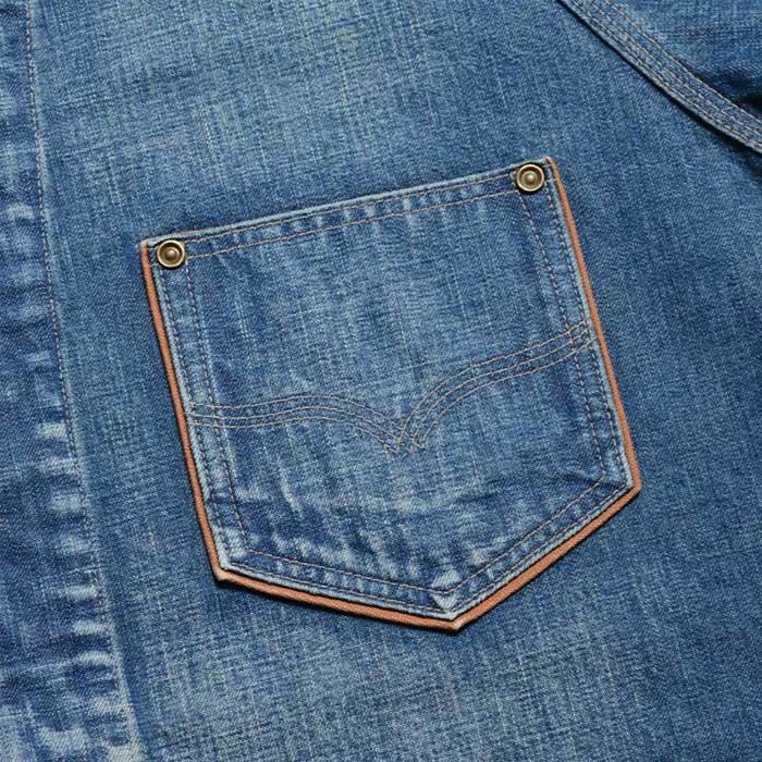 DELUXEWARE（デラックスウエア） 7640AG 40s DENIM SHIRT AGING MODEL