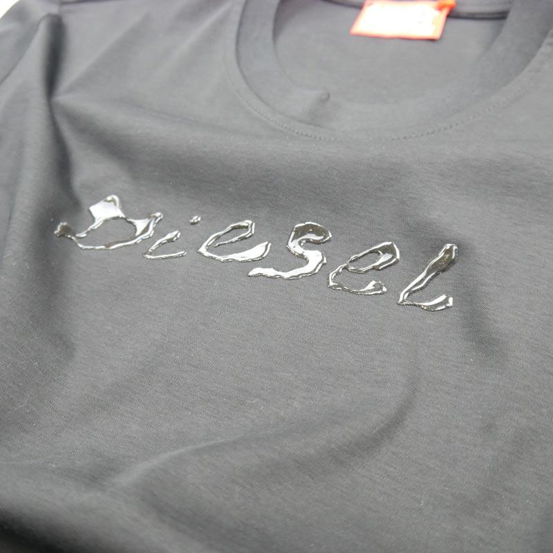 DIESEL ディーゼル A15268 T-Madjust-K2 ラバー ロゴ プリント T