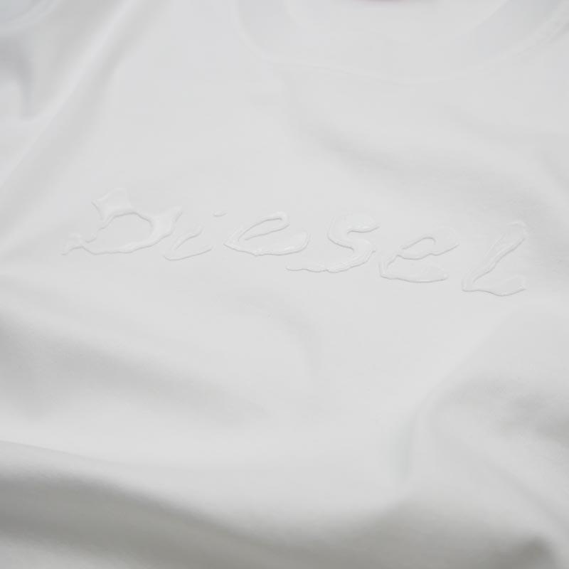 DIESEL（ディーゼル） A15268 T-Madjust-K2 ラバー ロゴ プリント T
