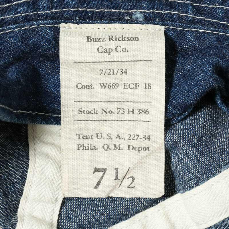BUZZ RICKSON'S バズリクソンズ Lot No. BR02850 HAT, WORKING, DENIM