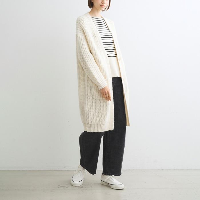 30％OFF three dots スリードッツ BS701Y Big stitch sweater