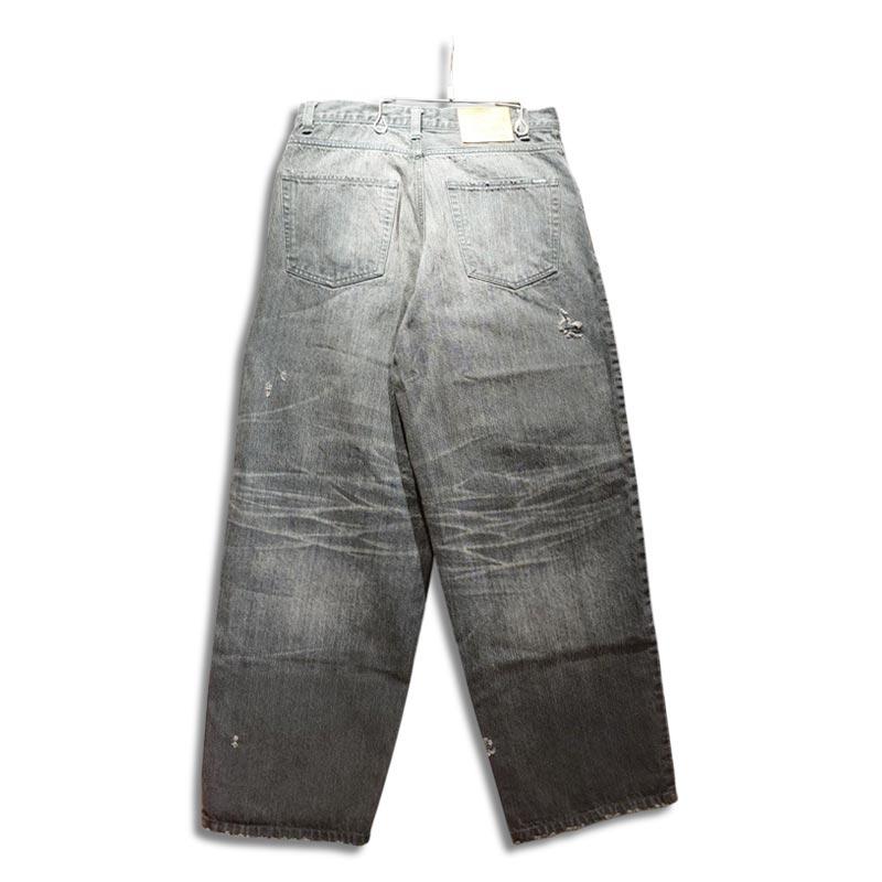 KAMIYA カミヤ G14PT036 Denim Wide Pants ブラック メンズ デニム