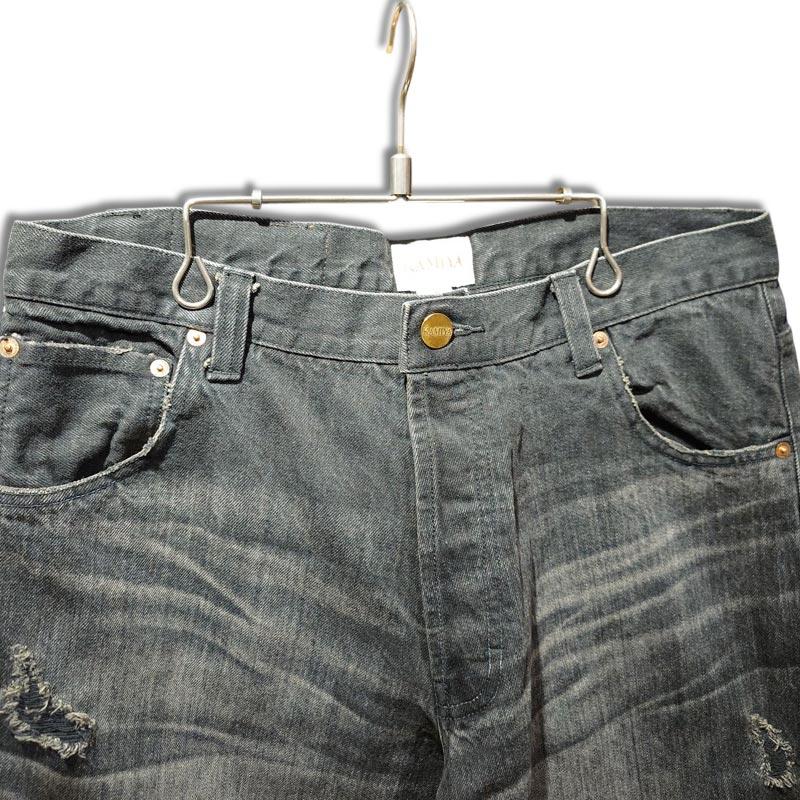 KAMIYA カミヤ G14PT036 Denim Wide Pants ブラック メンズ デニム