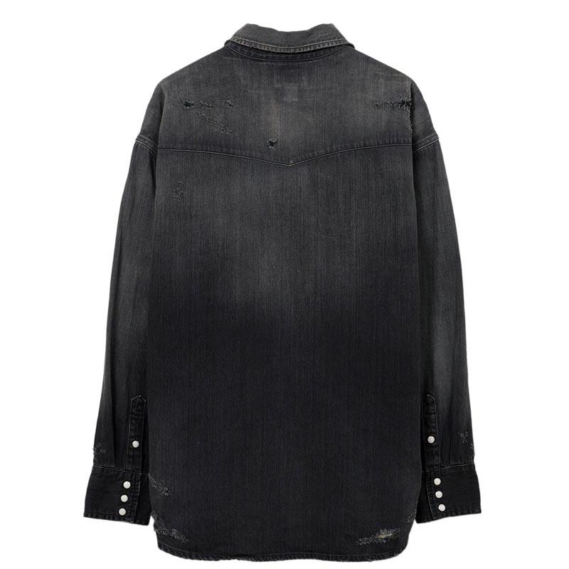 KAMIYA カミヤ G14SH041 Denim Western Shirt ブラック メンズ 長袖