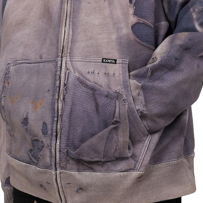 KAMIYA KAMIYA(カミヤ) Trompe L'oeil Print Zip-up Hoodie : UNIQUE
