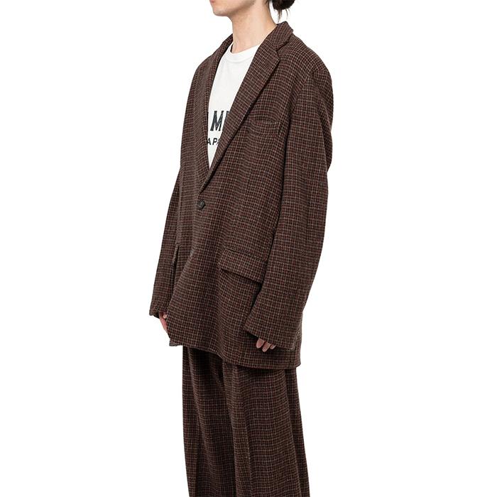 KAMIYA(カミヤ) Tweed Jacket:BROWNの画像