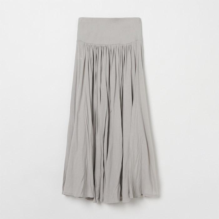 three dots スリードッツ KD378YJ ジャージーコレット ロングスカート