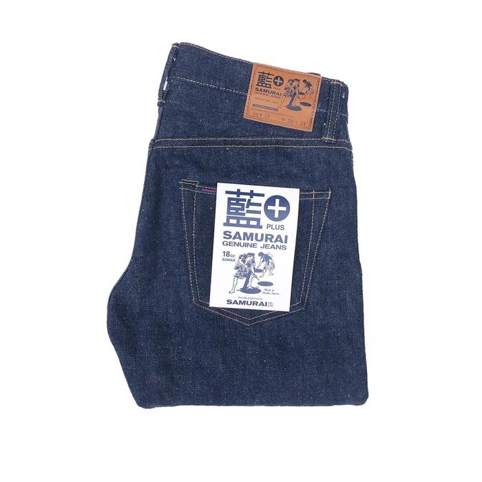 藍+ あいぷらす ストレートモデル 18oz SAMURAI JEANS サムライジーンズ S500AX チェーンステッチ 裾上げ無料 ジーンズ デニムパンツ｜unique-jean