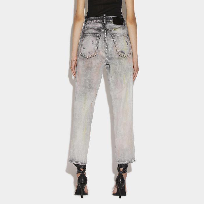 ほぼ未使用 DSQUARED2 ディースクエアード S72LB0507 Squat Wash Boston Jeans ブラック レディース ストレッチデニム 正規品 2022春夏 送料無料 【1669670510】(61050円)