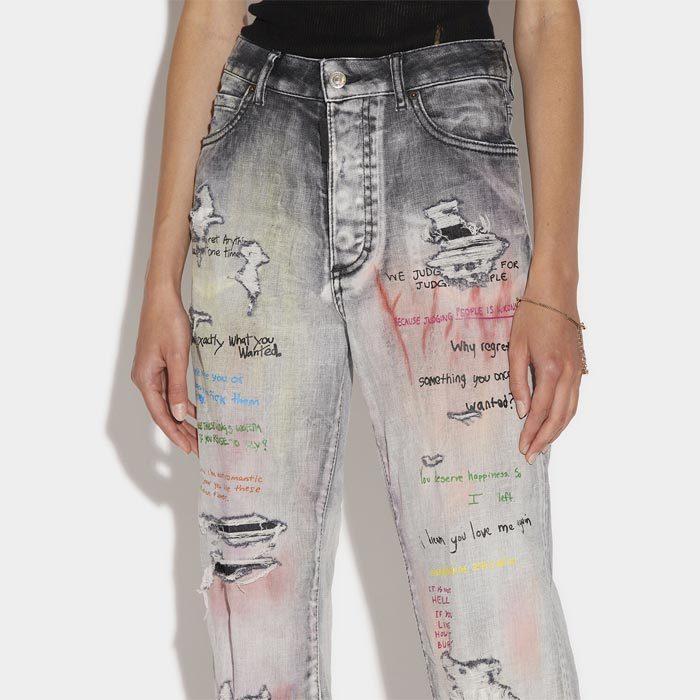 ほぼ未使用 DSQUARED2 ディースクエアード S72LB0507 Squat Wash Boston Jeans ブラック レディース ストレッチデニム 正規品 2022春夏 送料無料 【1669670510】(61050円)