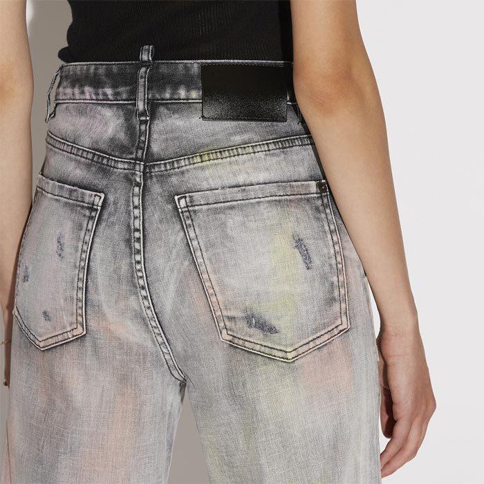 ほぼ未使用 DSQUARED2 ディースクエアード S72LB0507 Squat Wash Boston Jeans ブラック レディース ストレッチデニム 正規品 2022春夏 送料無料 【1669670510】(61050円)