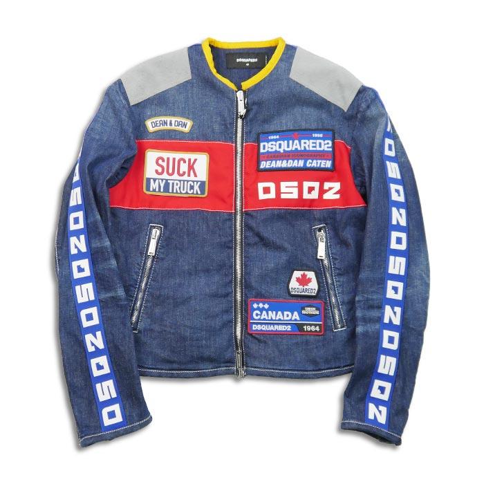 DSQUARED2 ディースクエアード S74AM1467 Zipped Denim Jacket ブルー 