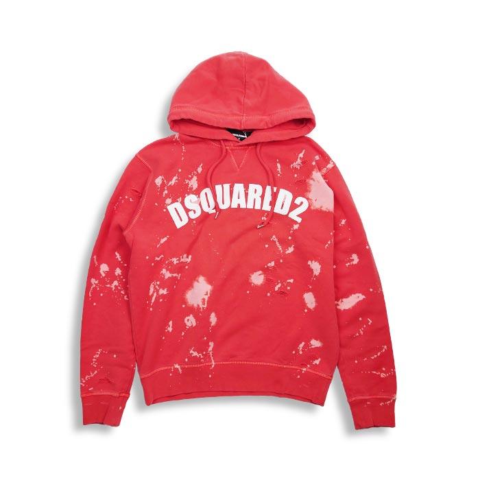 DSQUARED2 ディースクエアード S74GU0676 D2 GOTH FOAM HOODIE レッド
