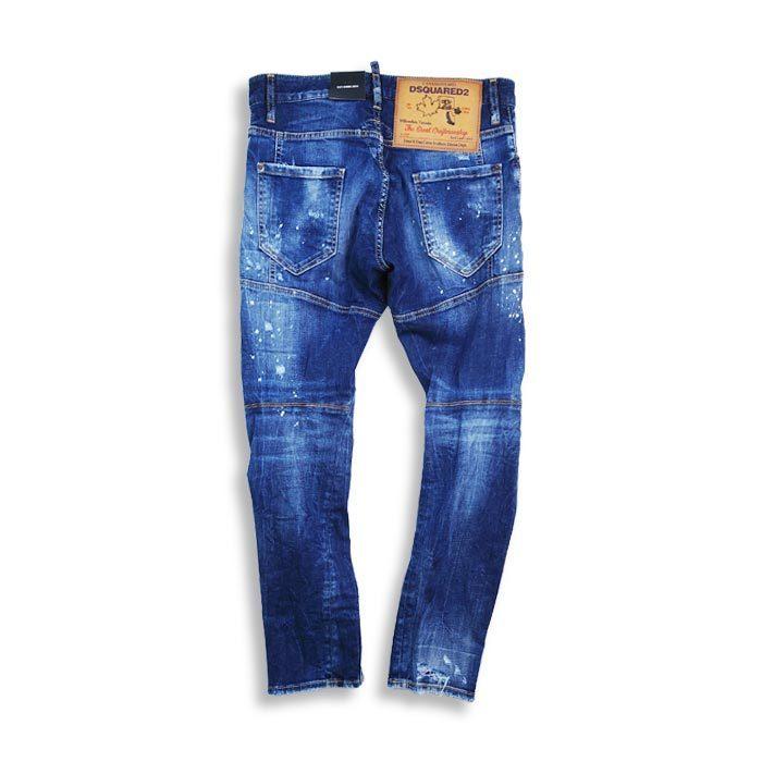 DSQUARED2 ディースクエアード S74LB1043 Dark Ripped Blue Wash Tidy Biker Jeans メンズ スキニー ジーンズ デニム 正規品 2022春夏 送料無料｜unique-jean｜11