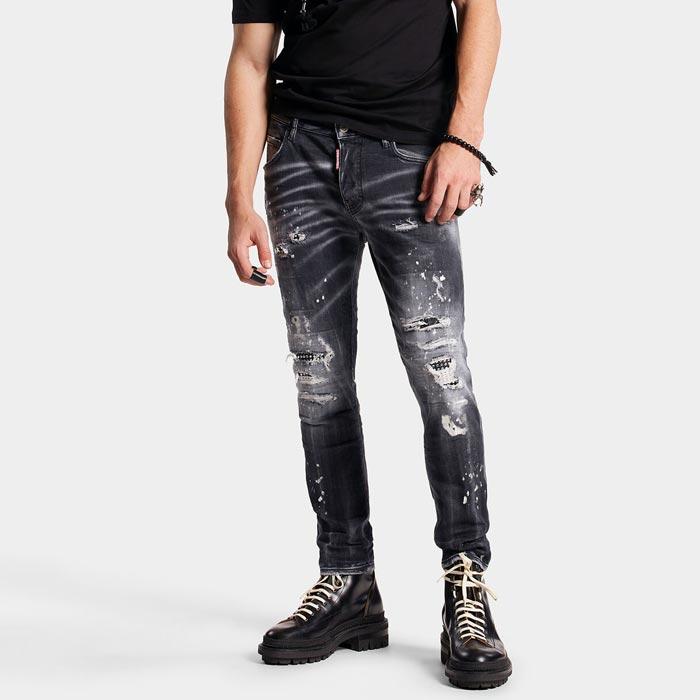 DSQUARED2 ディースクエアード S74LB1296 BLACK WASH SKATER DSQUARED2 ディースクエアード S74LB1296 BLACK WASH SKATER