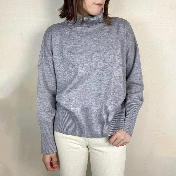 Holiday Spoom ホリデースプーム Sh シンプルタートルニット Gray グレー ハイゲージ タートルネック ニット スリット 無地 Sh Gry Unique Jean Store 通販 Yahoo ショッピング