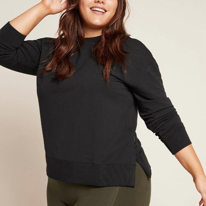 Boody ブーディー WPBL ウィークエンド クルーネック プルオーバー ブラック レディース 長袖 カットソー トレーナー | BOODY | 05