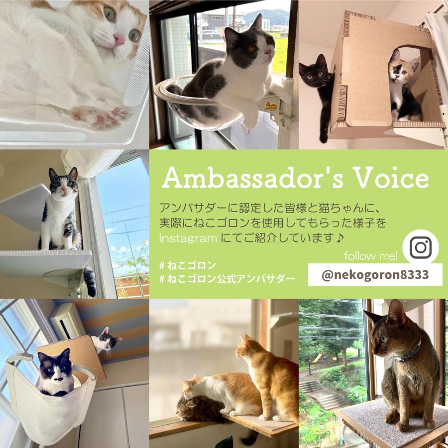 【セット商品】キャットタワー本体(ホワイト)＋ハンモック 【ねこゴロン】猫 ネコ おしゃれ 多頭飼い 窓際 ペット 省スペース スリム 送料無料_10