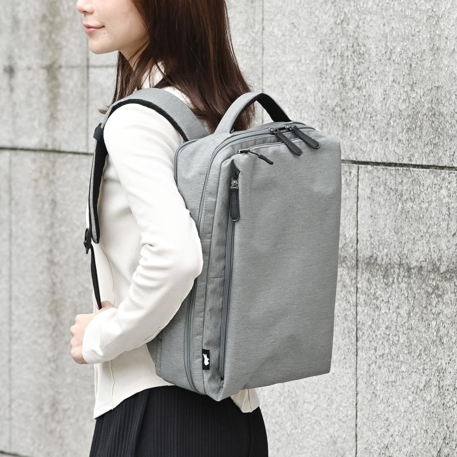 KABAG カバッグ　リュック　ライトグレー　ビジネス KABAG box | 時短リュック レギュラー リュック 自立型 コンパクト