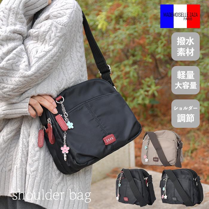 ZAZA 3連花チャーム ミニショルダー 斜めがけ レディース レディス 40
