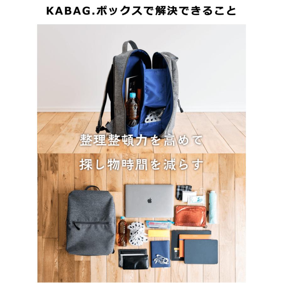 【新品同様】 KABAG BOX カバッグ ボックス リュック ダークグレー KABAG.box ボックス 時短リュック 通勤 通学 旅行 便利グッズ