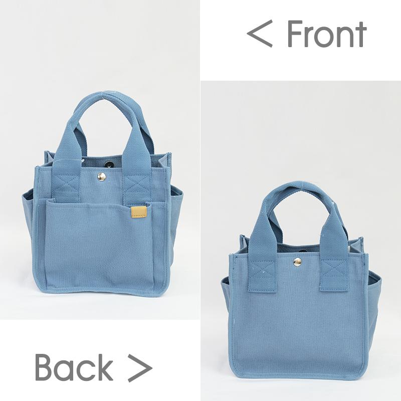 DOT&STRIPE キャンバス 両サイドポケット付きトート ミニトート DOT&STRIPE キャンバス 両サイドポケット付きトート ミニトート