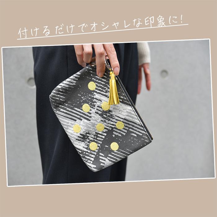 爪に優しいタイプ 本革 タッセル チャーム ミニ 日本製 革 タッセル