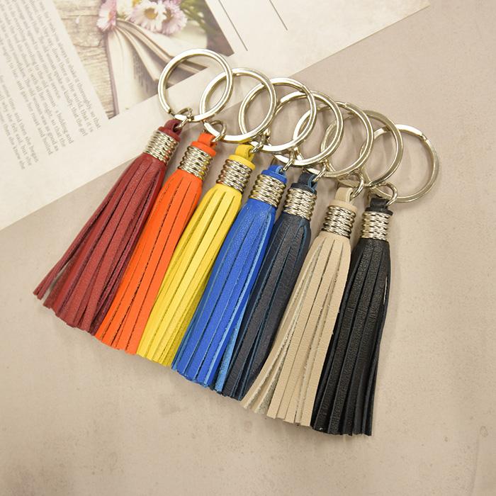 hobo レザー タッセル キーホルダー キーリング ブラック HOBO / COW LEATHER TASSEL KEY RING & BRASS U-LOCK KEY RING